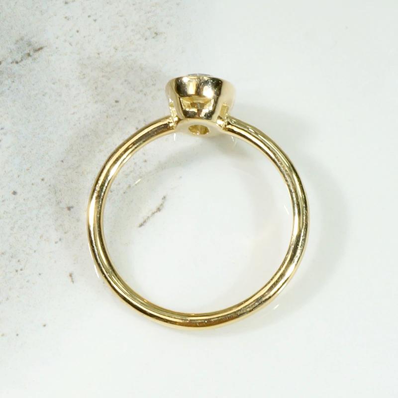 Stunning 1ct Light Brown Oval Diamond Solitaire Ring