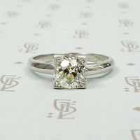 Balanced Beauty Pale Yellow Diamond Solitaire Ring