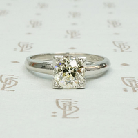 Balanced Beauty Pale Yellow Diamond Solitaire Ring