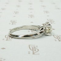 Balanced Beauty Pale Yellow Diamond Solitaire Ring
