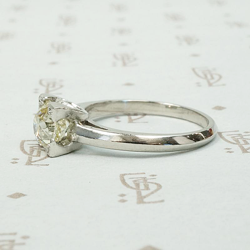 Balanced Beauty Pale Yellow Diamond Solitaire Ring
