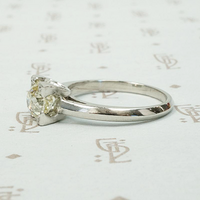 Balanced Beauty Pale Yellow Diamond Solitaire Ring
