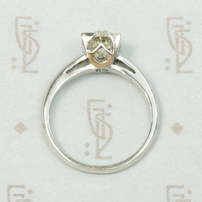 Balanced Beauty Pale Yellow Diamond Solitaire Ring