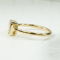 18k Yellow Gold Emerald Cut Solitaire