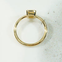 18k Yellow Gold Emerald Cut Solitaire
