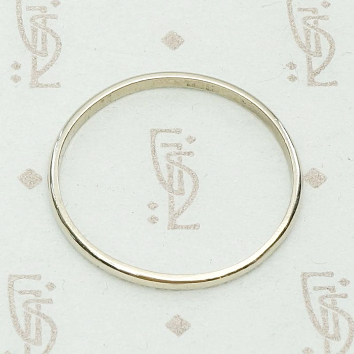 Italian White Gold Mens Wedding Band