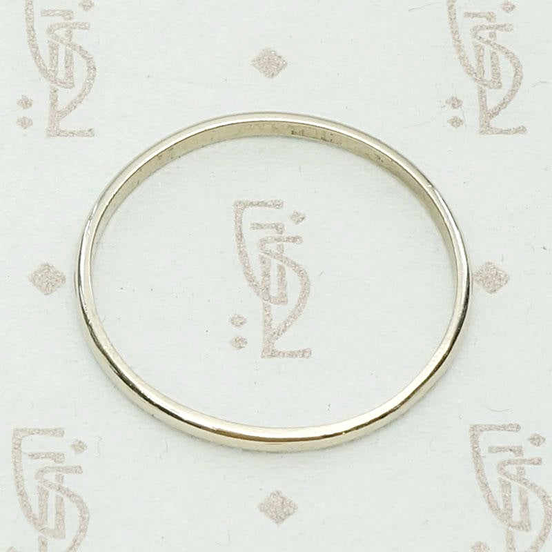 Italian White Gold Mens Wedding Band