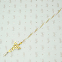 Stunning Krementz Gold & Pearl Lavalier Pendant
