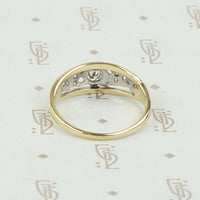 Romantic 1940's Two-Tone Diamond Band