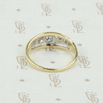 Romantic 1940's Two-Tone Diamond Band