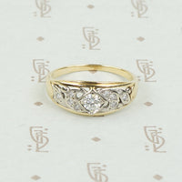 Romantic 1940's Two-Tone Diamond Band