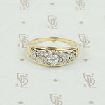 Romantic 1940's Two-Tone Diamond Band