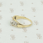 Romantic 1940's Two-Tone Diamond Band