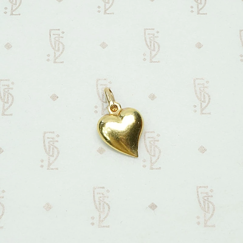 Italian Witch's Heart Gold Charm