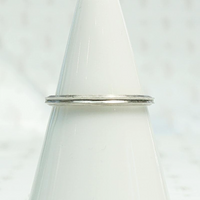 Sleek Grooved Vintage Platinum Band
