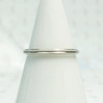 Sleek Grooved Vintage Platinum Band