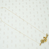 The Horseshoe and Branch Gold Necklace