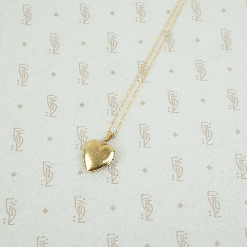 Tiny Two-Toned Heart Locket with Diamond