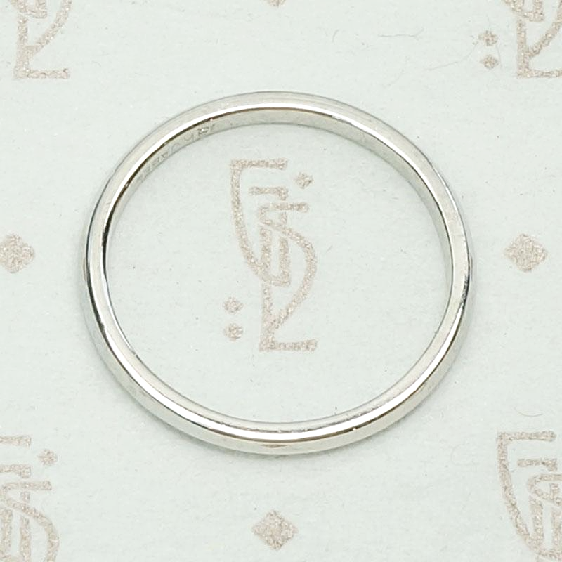 Knife Edge Band in White Gold by Jabel