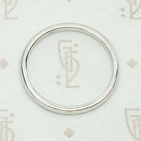 Knife Edge Band in White Gold by Jabel