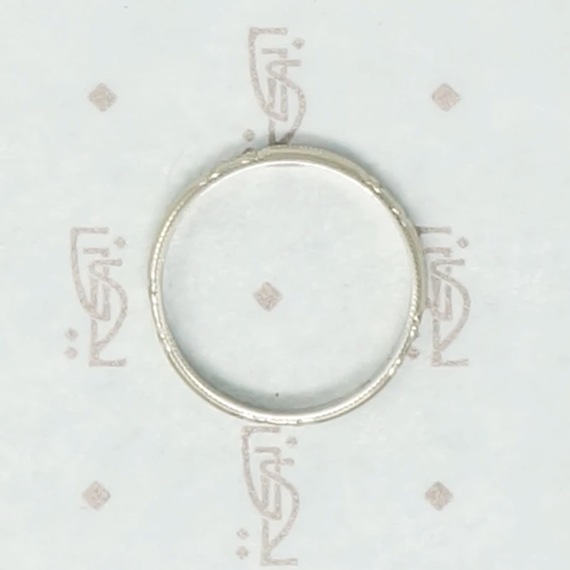 Forget Me Not White Gold Art Deco Band