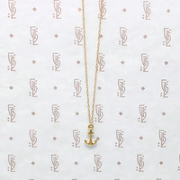 Sweet & Salty Tiny Gold Anchor Charm Necklace
