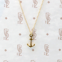 Sweet & Salty Tiny Gold Anchor Charm Necklace