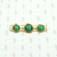 Stunning Azurite Aesthetic Movement Brooch