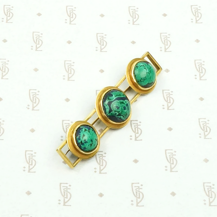 Stunning Azurite Aesthetic Movement Brooch