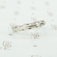 1940's fancy engraved platinum wedding band