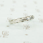 1940's fancy engraved platinum wedding band