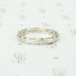 Fancy Scalloped Platinum 1940s Wedding Band