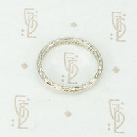 Fancy Scalloped Platinum 1940s Wedding Band