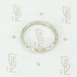 Fancy Scalloped Platinum 1940s Wedding Band