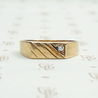 Stylish Asymmetrical Signet Ring