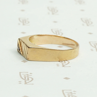Stylish Asymmetrical Signet Ring