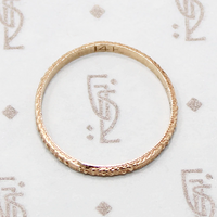 Petite NOS Rose Gold Floral Wedding Band