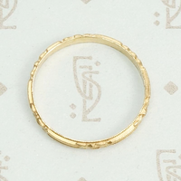 Gorgeous Detail NOS Rosey Gold Band, top view.