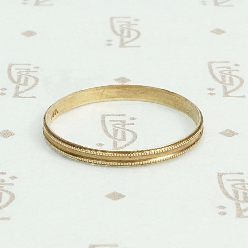 Milgrain Edges NOS 1930s Wedding Band