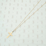 Stylized Forget Me Not Rose Gold Cross