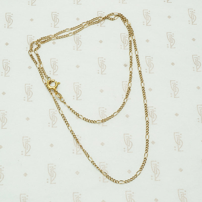 The Sweetest Tiny Twisted Gold Figaro Chain