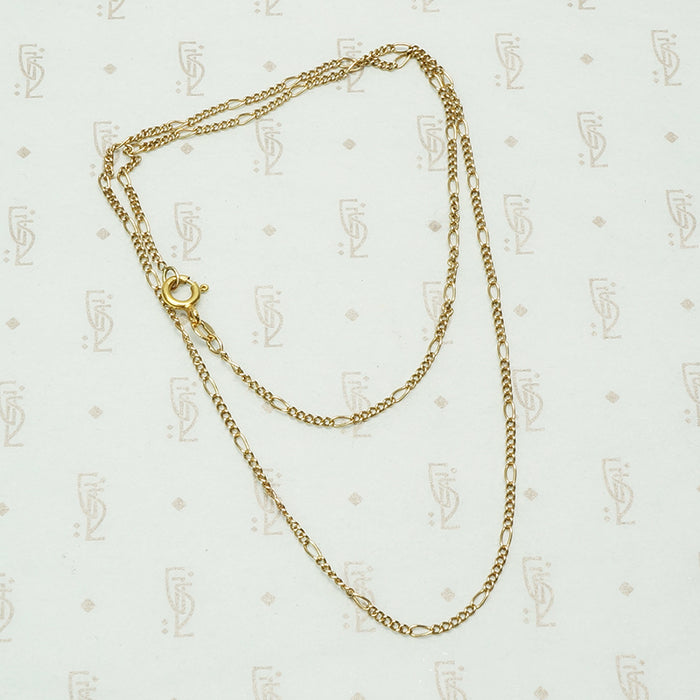 The Sweetest Tiny Twisted Gold Figaro Chain