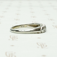 Elegant Two Row Diamond Wedding Band, side view