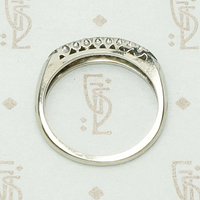 Elegant Two Row Diamond Wedding Band, top view