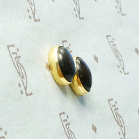 Dark Iridescence Labradorite Stud Earrings