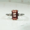 Imperial Topaz Platinum Diamond Engagement Ring
