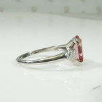 Imperial Topaz Platinum Diamond Engagement Ring