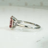 Imperial Topaz Platinum Diamond Engagement Ring