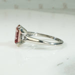 Imperial Topaz Platinum Diamond Engagement Ring
