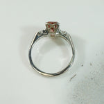 Imperial Topaz Platinum Diamond Engagement Ring